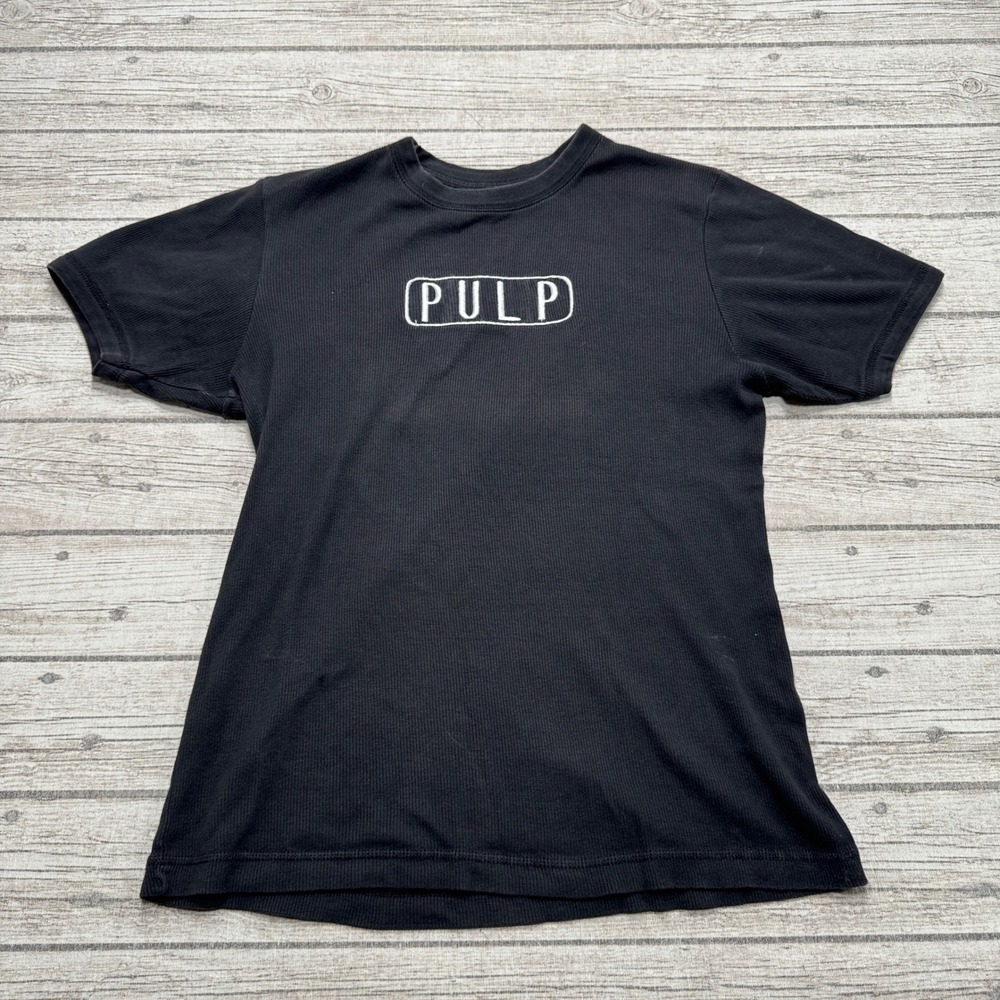 Vintage Pulp Band T-Shirt Men's Medium Black Ribbed Short Sleeve Cotton Canada
